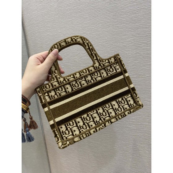 Caramel Brown mini The latest velvet mini Book Tote for Fall/Winter